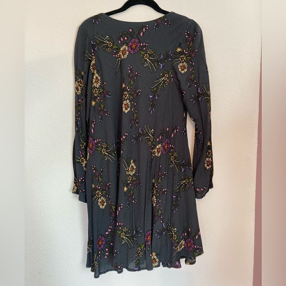 Mabel daises and bright floral dress/ tunic lined w/flared sleeves❤️🌹luxury - Picture 3 of 7